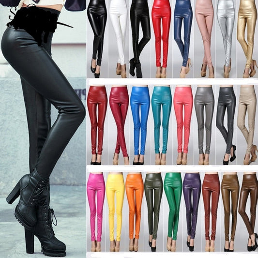 Julia Skinny Leather Pants - Elastisch en Comfortabel I Verschillende kleuren!